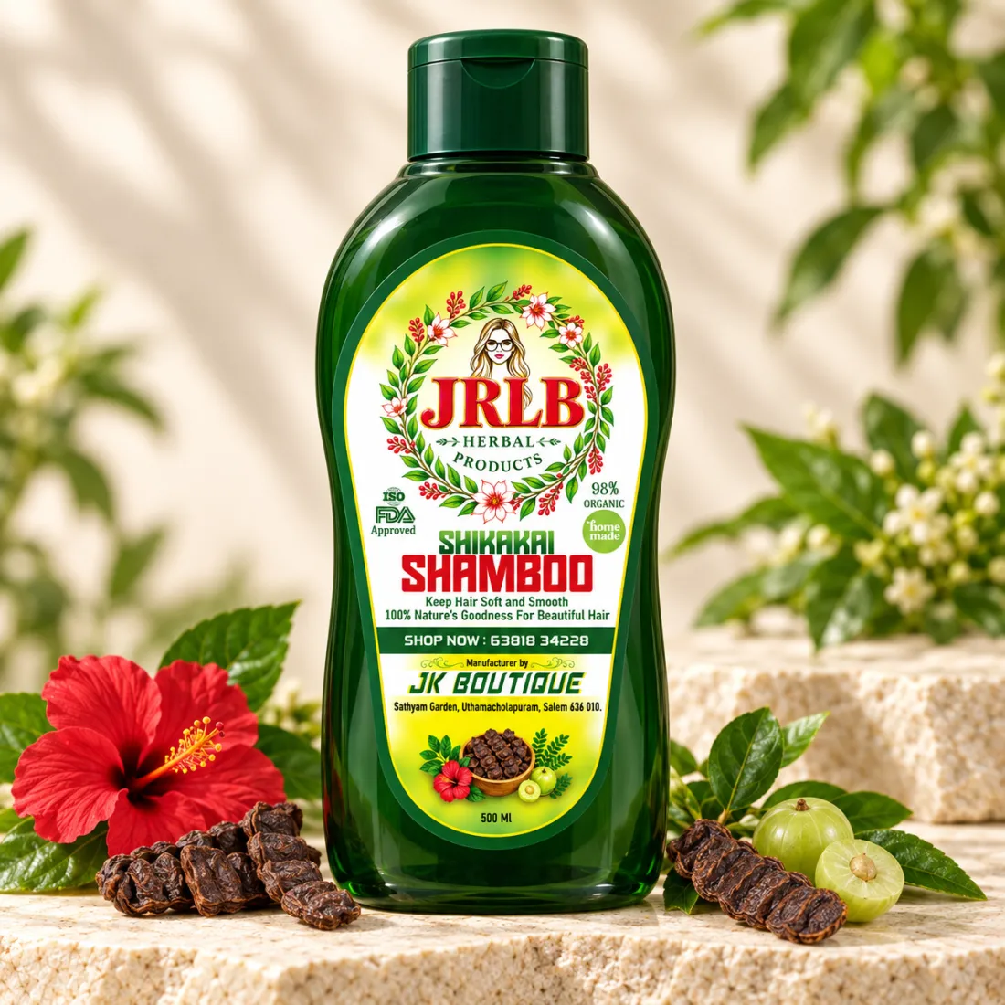 JRLB Shikakai Shampoo 500 ml